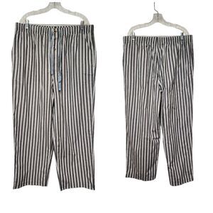 CREMIEUX LOUNGWEAR PLAID GRAY/BLUE ELASTIC DRAWSTRING PAJAMA PANTS SIZE XL